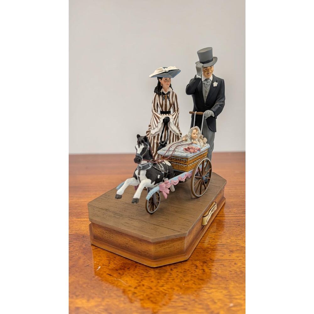 Gone With The Wind Rhett Scarlett Baby Carriage San Francisco Musical Box